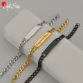 Sifisrri Engraved Name Letter Date Bracelets Women Men Stainless Steel Adjustable Bangles For Boys Girls Kids Jewelry Gift.