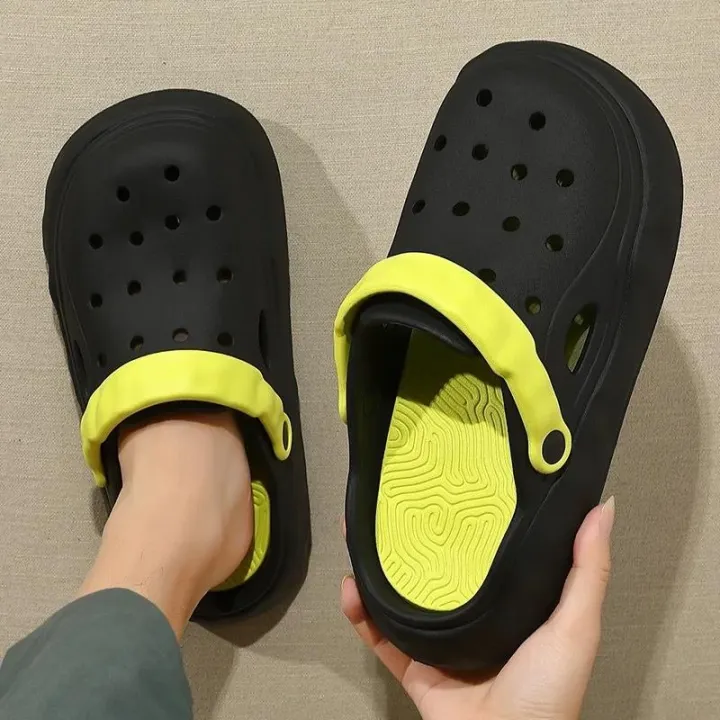 Summer%20Outerwear%20Non-Slip%20Wear-Resistant%20Sandals%20Croc%20Shoes%20Men's%20Thick-soled%20Beach%20Outdoor%20Couple%20Slippers%20for%20Men%20-%20Image%202