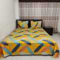 Luxury Tuwel Cotton Fashionable Bed Sheet for Home Decoration 7.5/8.25 Feet King Size Bedsheet. 