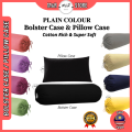 Premium Cotton Bolster Case Plain Colour Sarung Bantal Peluk Golek Panjang Soft Bolster Pillow Case Cover Hotel Airbnb Hostel Asrama Homestay Murah Kain Sejuk 单色简约抱枕套.