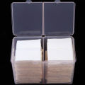 Myyeah 2Compartments Clear Remover Cotton Pad Swab Container Nail Art Tool Cotton Swabs Organizer Glitter Powder Storage Box.
