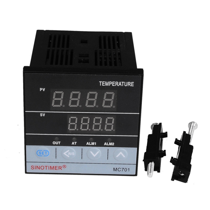2X MC701 Digital PID Temperature Controller Waterproof K Type PT100 ...
