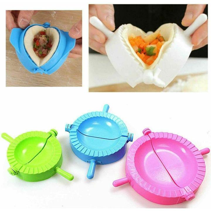 Three pcs set dumplings maker cutter, colorful dumpling mould dough press diy meat pie, kitchen tools accessories for hand pies, pierogi, ravioli, samosa katapitha, pulipitha, pakonpitha, pastry, empanada, ravioli maker tool, Three sizes (colors may vary)