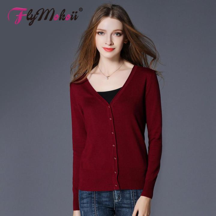 Ladies Jumper Woman Coat Tops Knitted Long Sleeve V-Neck Loose Size 4xl 5xl 6xl Casual Woman Cardigan Sweater