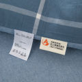 Cotton Yarn-Dyed Washed Cotton Four-Piece Cotton Non-Printed Factory Supplier Bedding Duvet Cover Japanese High Quality Goods Fitted Sheet Wholesale. 