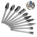 3mm Shank Drawing Tungsten Carbide Milling Cutter Rotary Tool Burr Diamond Cutter Rotary For Dremel Metal Wood Electric Grinding.