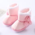 Slip On Anti Skid Bottom Down Shoes Flat Snow Boots Newborn Toddler Plush Fur Winter Warm Boots. 