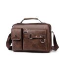 Men's Pu Leather Shoulder Bag (Chocolate Color ).