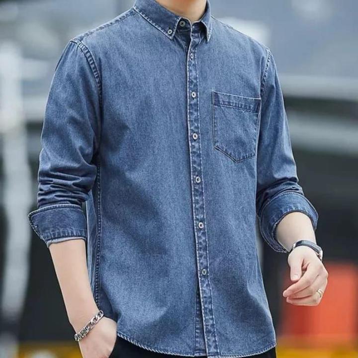 Denim Casual Full Shirt For Men