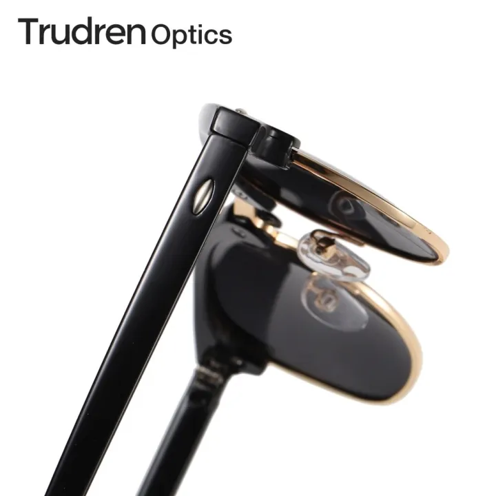 Trudren%20Unisex%20Classic%20Browline%20Polarized%20Sunglasses%20for%20Men%20Horn%20Rimmed%20Square%20Sun%20Glasses%20Womens%20Metal%20Rivets%20Sunglass%20RB3016%20-%20Image%205