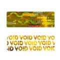 3x1cm Warranty void seal tamper proof stickers Security Hologram sticker labels with serial number Gold.