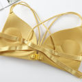 Front Buckle Korean Style Girls' Clothing All-Match Beauty Back Cross Spaghetti Strap Early High School Student Underwear Push up Small Size Bra.