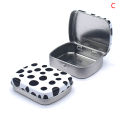 Portable Mini Metal Hinged Tin Box With Lid Rectangular Small Storage Container NOVO. 