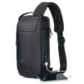 New Carbon Fiber Streamline Anti-Theft Sling Bag Multifunction Men Chest Bag Male Waterproof Messenger USB Crossbody Bag. 