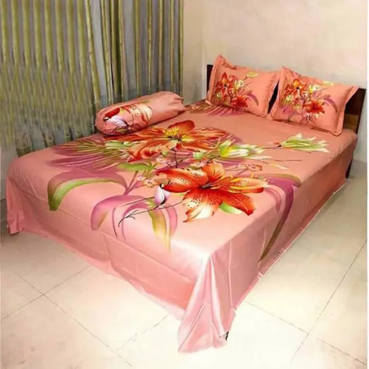 Multicolor%20King%20Size%20Bed%20Sheet%20Set%20-%20Experience%20The%20Comfort%20Of%20Our%20Premium%20Cotton%20Bed%20Sheet%20With%20Matching%202%20Pillow%20Covers%20-%20Durable%20Luxury%20-%20Image%202