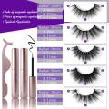 Magnetic liquid Eyeliner And Magnetic False Eyelashes No Glue Natural Lasting Handmade Eyelash Makeup Tool Set TSLM1. 