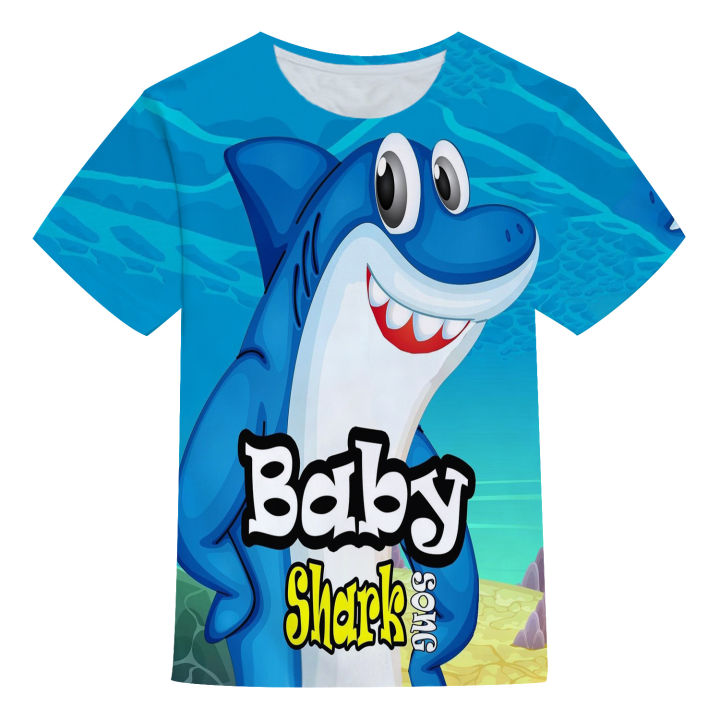 Baby%20shark%20summer%20short-sleeved%20clothing%20new%20children's%20clothing%203D%20T-shirt%20quick-drying%20polyester%20shirt%20boys%20and%20girls%20clothes%20-%20Image%203