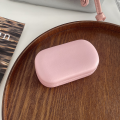Solid Color Contact Lens Case Protective Korean Leather Solid Color Contact Lenses Companion Case 9.5*5.5*3.2cm With Mirror Leather With Mirror Large Care Box for Daily Use Travelling Makeup Routine Vision Care Fashion Statement.