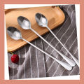 Long handle 1/3 pcs pickling spoon stainless steel silver color mirror polish spoon best for cutlery 23 cm long.