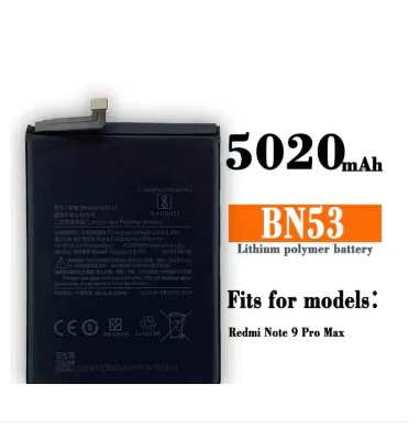 Brand new authentic XIAOMI BN53 Battery For XIAOMI REDMI NOTE9 PRO MAX