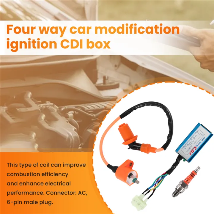 Racing%20Ignition%20Coil+Spark%20Plug+CDI%20Box%20For%20GY6%2050cc-150cc%204-Stroke%20Engines%20ATV%20-%20Image%204