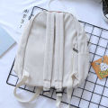 IELGY female simple trend pure color wild Korean backpack. 