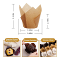 200pcs Tulip Cupcake Liners, Muffin Liners Holders for Baking Cups, Greaseproof Cupcake Wrappers for Party, Christmas. 