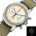 RED STAR 40mm 38mm 1963 Chronograph Men Mechanical Watches Sapphire with seagull ST1901 Movement With Gooseneck Mens Watch.
