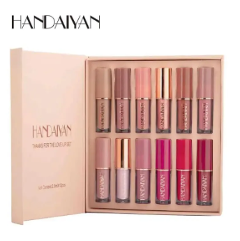 Handaiyan 12 Color Matte Liquid Lipstick Set Long-Lasting Smudge Proof