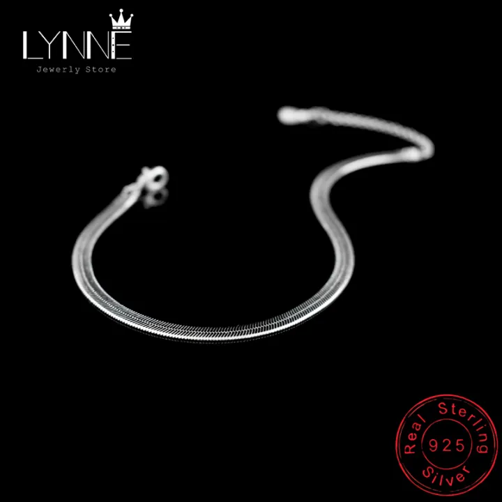%E3%80%90Limited%20Time%20Only%E3%80%91%20Anklet%20925%20Sterling%20Ladies%20Silver%20Anklets%20Bracelet%20Flat%20Snake%20Chain%20For%20Women%20Foot%20Jewelry%20Barefoot%20Sandals%20Anklets%20-%20Image%202
