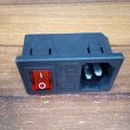 BK-AC-01 AC 250V 15A 3 Pin Terminal MALE Electrical Inlet Power Socket FUSE & Holder. 