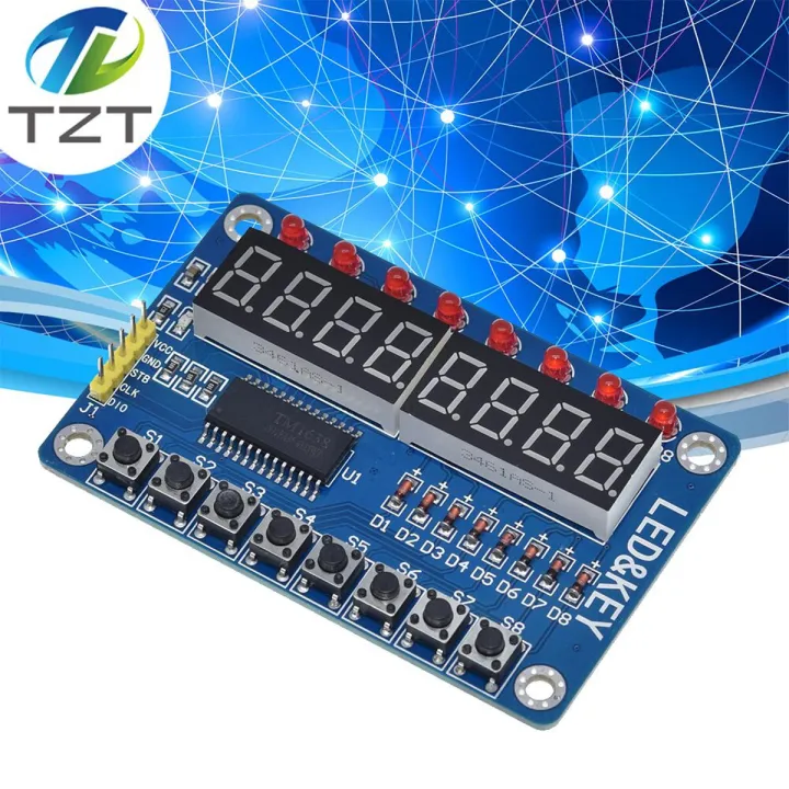 【happy one】TM1638 Module Key Display For Arduino 8-Bit LED 8-Bit in