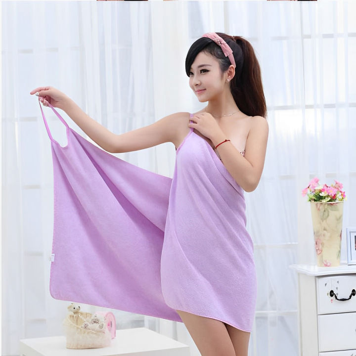 Bathroom%20Women%20Bath%20Towels%20Wearable%20Towel%20Dress%20Beach%20Adults%20Bath%20Gown%20Spa%20Sling%20Robes%20Home%20Nightwear%20Microfiber%20Women%20Bathrobe%20%20bix%20super%20shop%20-%20Image%202