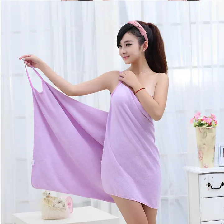 Bathroom%20Women%20Bath%20Towels%20Wearable%20Towel%20Dress%20Beach%20Adults%20Bath%20Gown%20Spa%20Sling%20Robes%20Home%20Nightwear%20Microfiber%20Women%20Bathrobe%20%20bix%20super%20shop%20-%20Image%202