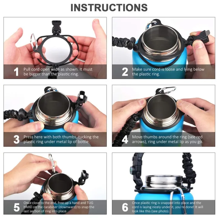 Tyeso%20Vacuum%20Flask%20Aquaflask%20Accessories%20Boot%20Silicon%20Cover%20&%20Paracord%20Handle%20Protective%20Bottom%2012&24oz%20-%20Image%204