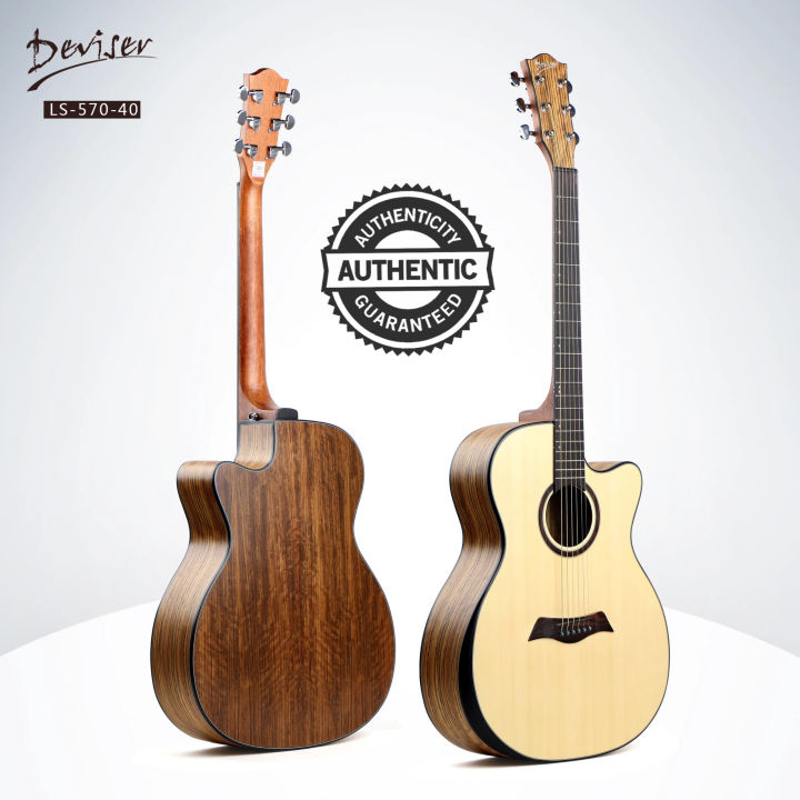 Deviser LS-570 Acoustic 6 Strings Guitar 40 inch Right Handed With Bag ...