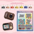 Andoer 1080P Kids Mini Digital Camera 48MP 2.4 Inch IPS Screen Dual Lens with 32GB Memory Card and Card Reader and Desktop Tripod. 