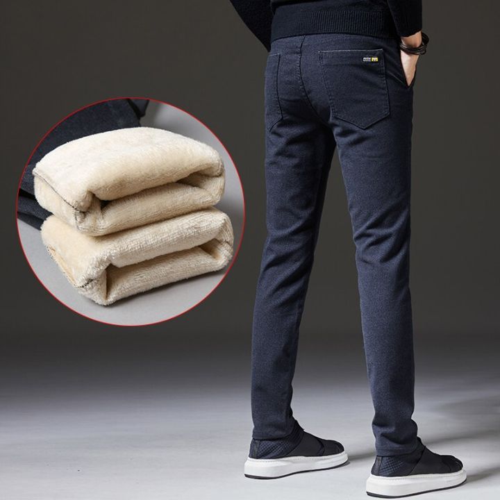 Winter%20Men's%20Warm%20Casual%20Pants%20Business%20Fashion%20Slim%20Fit%20Stretch%20Thicken%20Gray%20Blue%20Black%20Cotton%20Trousers%20Male%20-%20Image%204