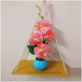 Floating Shelf Wall Wood Hanging Rope Durable Rack for Living Room Bedroom Bathroom Kitchen. 