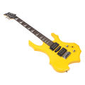 Electric Guitar 24 Fret Yellow Flame Shaped Electric Guitar Beginner Kit Wit CHW. 