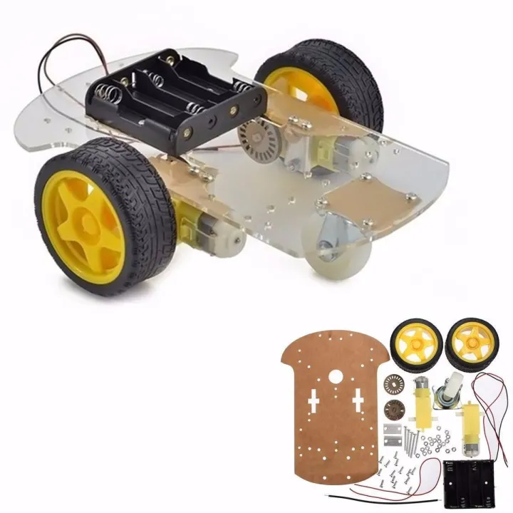 2WD%20Smart%20Robot%20Car%20Chassis%20Kit%202WD%20Multi-Functional%202WD%20Smart%20Robot%20Car%20Single%20Layer%20Acrylic%20Chassis%20Plate%2026cm%20Kit%20Without%20Battery%20Holder%20For%20Arduinos%20Uno%20R3%20Project%20-%20Image%204