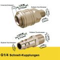 1/4Inch Pressure Regulator Air Compressor Pressure Regulator Reduction Valve 3 Holes Control Valve 12 Bar Connection. 