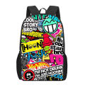 Anime Graffiti Sticker Pattern Children School Bag Girls Boys Casual Book Bag Teenager Daily Backpack Woman Men Travel Rucksacks. 