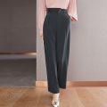 High Quality Ladies Classic Pants Simple OL Style Loose Straight Pants Women Fashion Casual Female Long Trousers. 