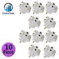 Bundle of 10 Pieces 3 Way 2 Pin Socket Adapter For Travel. 