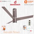 Orient Aeroslim BLDC Motor 48" Smart Inverter Ceiling Fan with IOT, Remote & Under Light (Brown).
