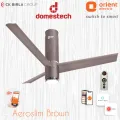 Orient Aeroslim BLDC Motor 48" Smart Inverter Ceiling Fan with IOT, Remote & Under Light (Brown). 