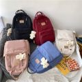 JULYCCINO Multifunction Double Zipper Women Backpack Teenager Girls Laptop Backpack Student Shoulder Bag Korean Style Schoolbag.