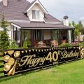 Happy 40th Birthday Backdrop Background Banner For Man Woman Balloon Door Curtain 40 Years Anniversary 40 Birthday Party Decor. 