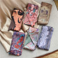 Retro French Bow Tie Hair Oil Painting Silk Scarf Hair Band Female Tie Scarf Long Ribbon Korean Style All-Match Spring and Autumn. 
